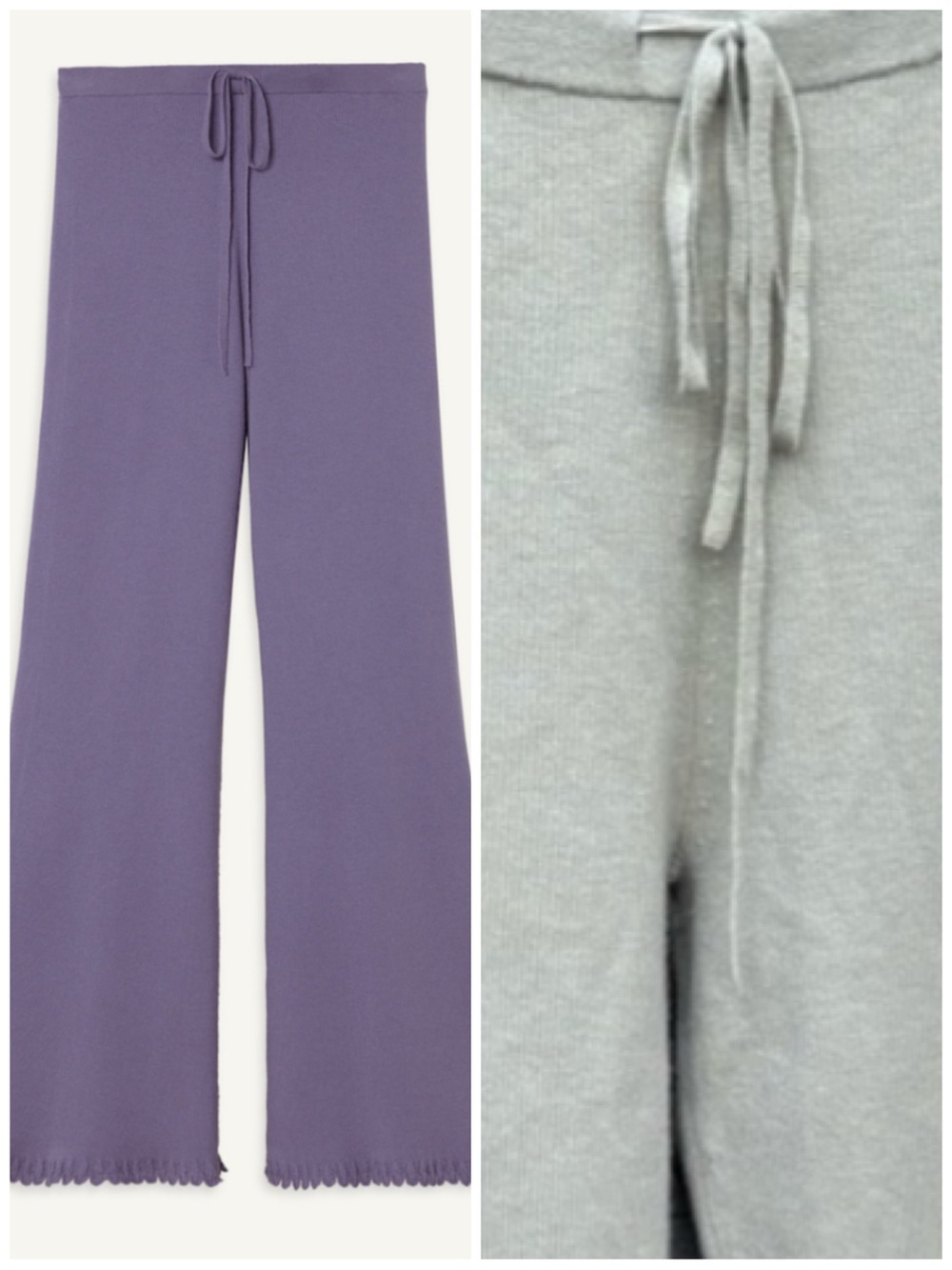 Guest In Residence Cashmere Low Tide Pant Size Small In Pebble
